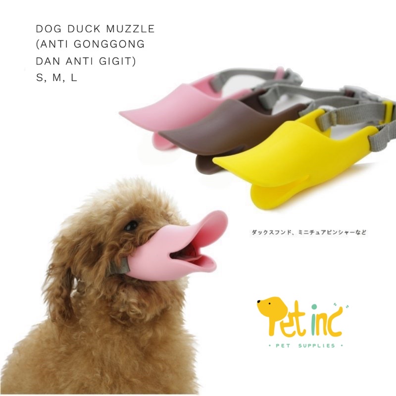 Dog duck muzzle(anti gonggong dan anti gigit) S, M, L