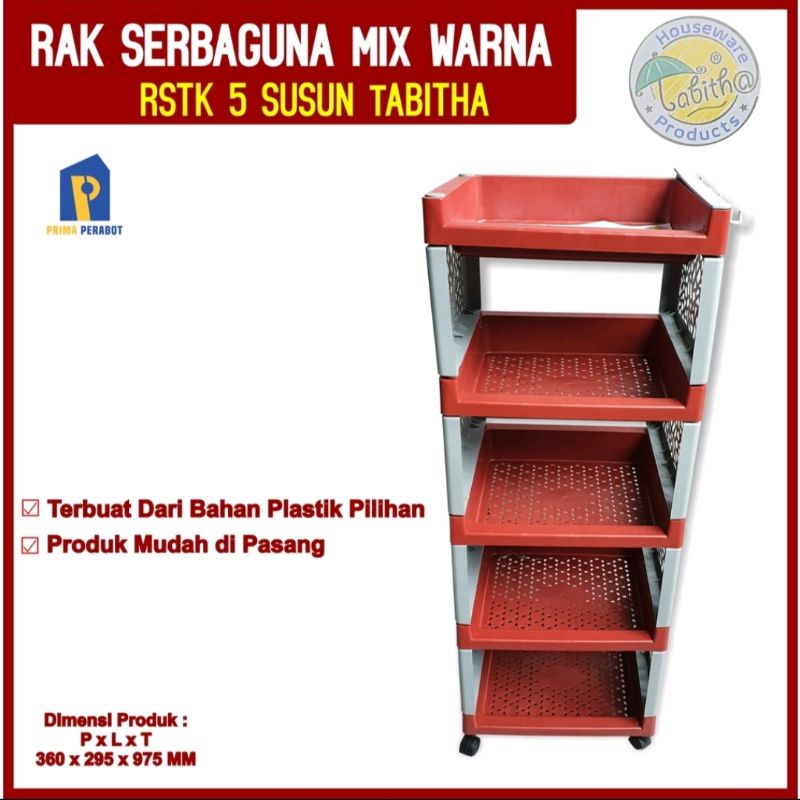 RAK SALON 4 SUSUN+RODA/RAK DAPUR/RAK SERBAGUNA