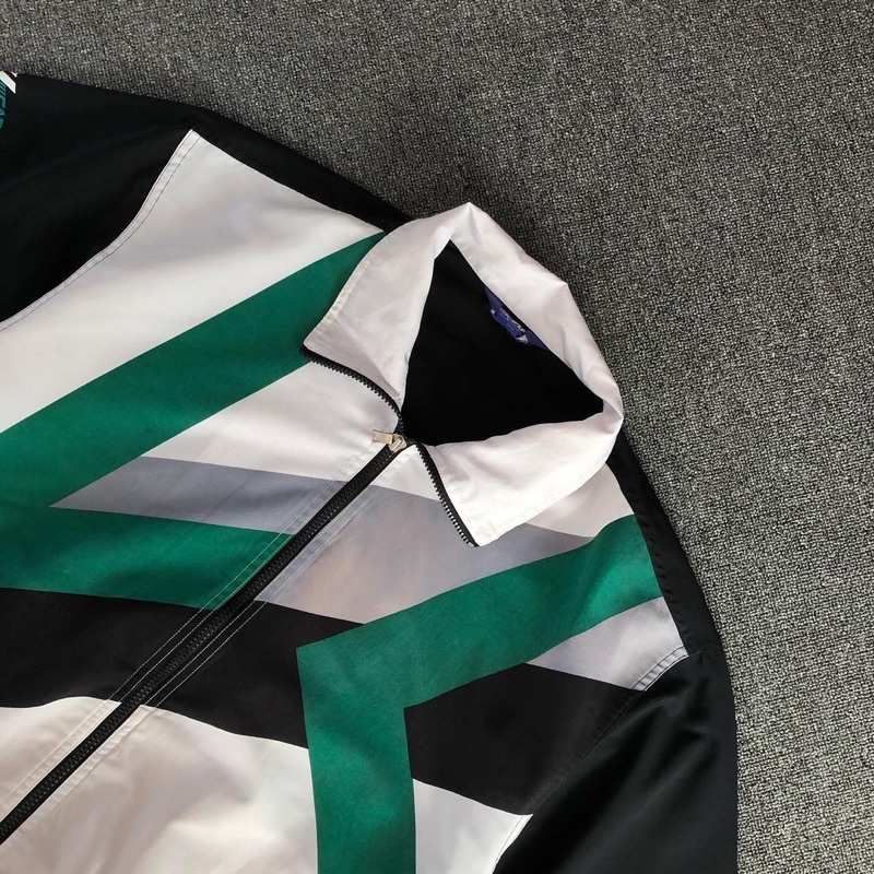 jaket parasut caf color block vintage second