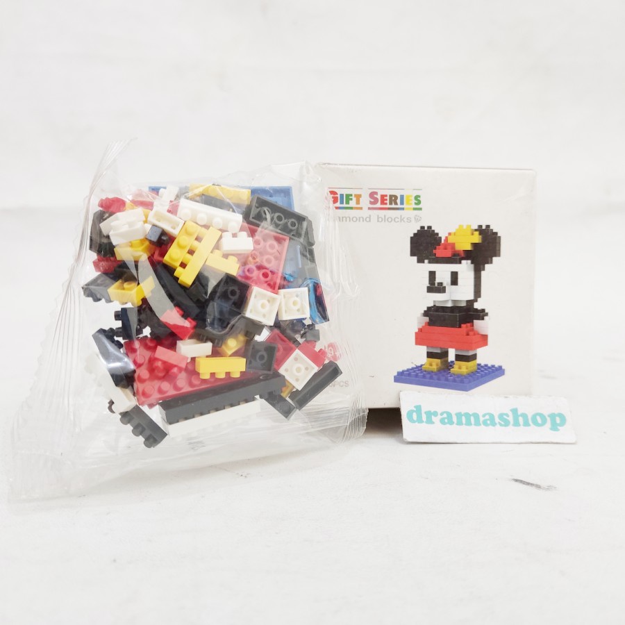 Mainan anak merakit Rakitan Lego Mini Brick Nano Diamond Block karakter micky mouse