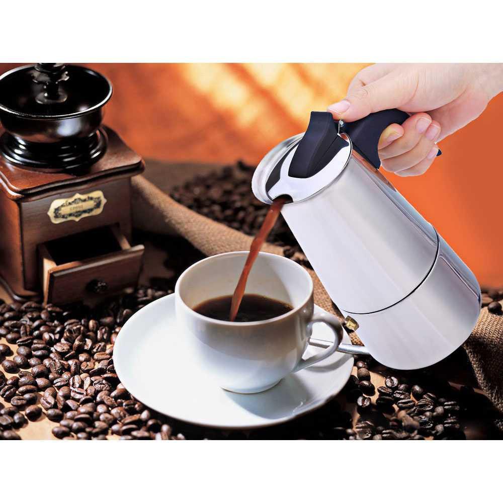 Moka Pot Teko Filter 300ml Espresso Coffee Maker Teko Alat Seduh Kopi