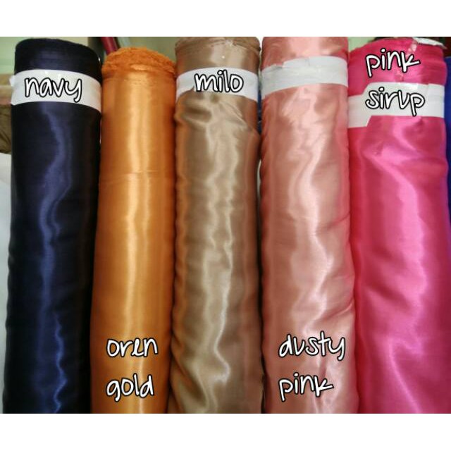 Kain satin - harga persetengah meter