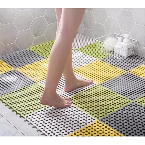 ♫ Megata ♫ A173 [TEBAL] Karpet Kamar Mandi Anti Slip Polkadot Keset Kamar Mandi Anti Licin Dapur Alas Kaki kamar mandi Mat Non-Slip 30x30 CM