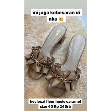 heylocal fleur heels caramel size 40