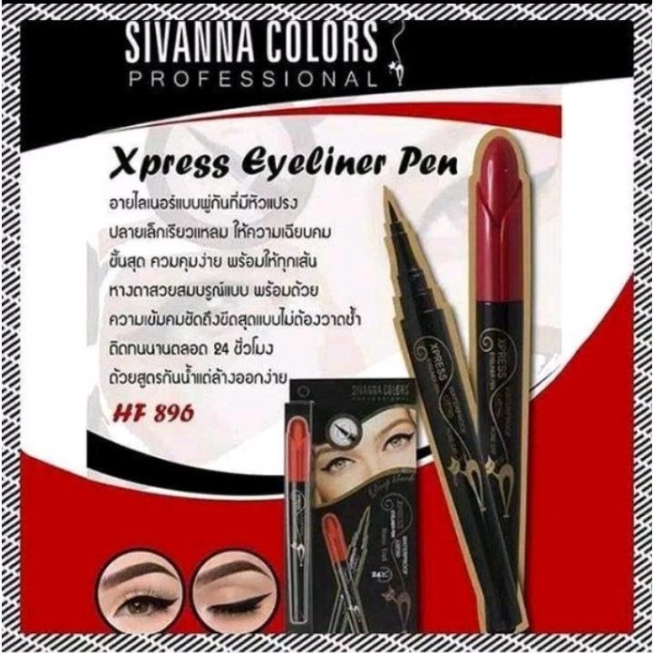 [TERMURAH] SIVANNA COLORS XPRESS PEN ROSE CAT WATERPROOF EYELINER BEST SELLER 100% ORIGINAL THAILAND