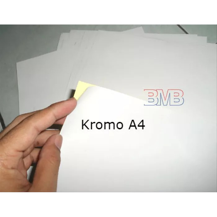 

Stiker / Sticker Kromo A4 Polos Glossy Mengkilat