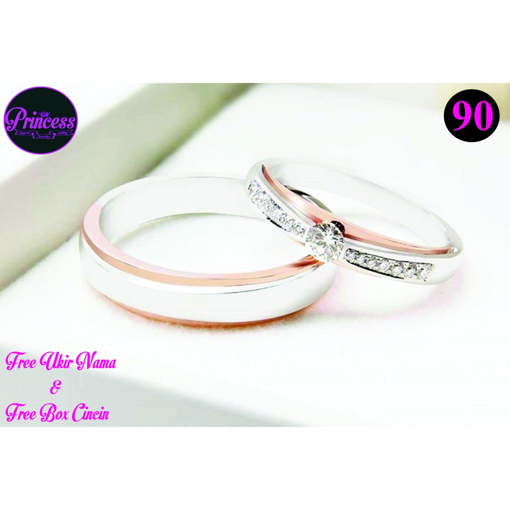 cincin kawin platinum cincin nikah platinum tunangan couple PJ90