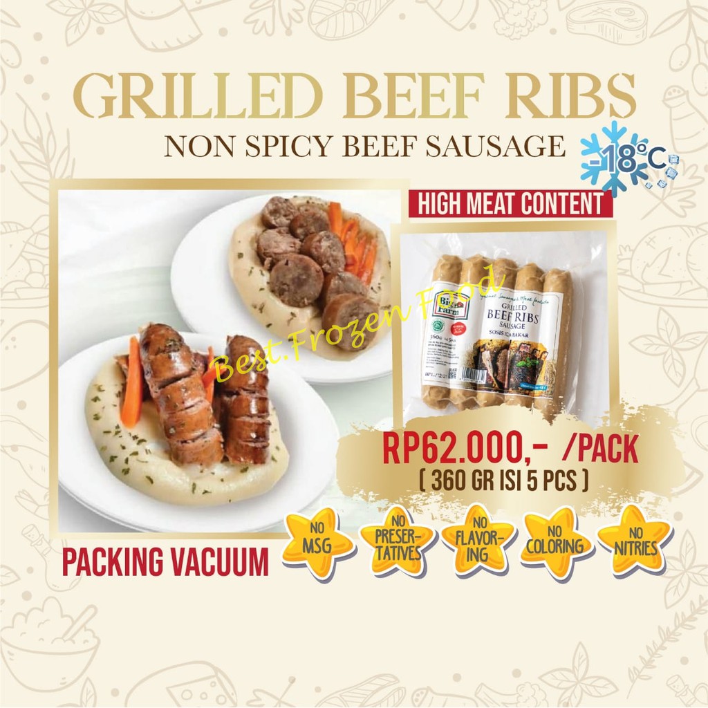 

Grilled Beef Ribs (Non Spicy Beef Sausage)