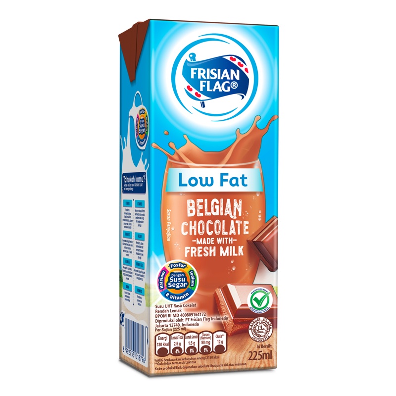 

FRISIAN FLAG Purefarm Low Fat Susu UHT Belgian Chocolate 225 ml