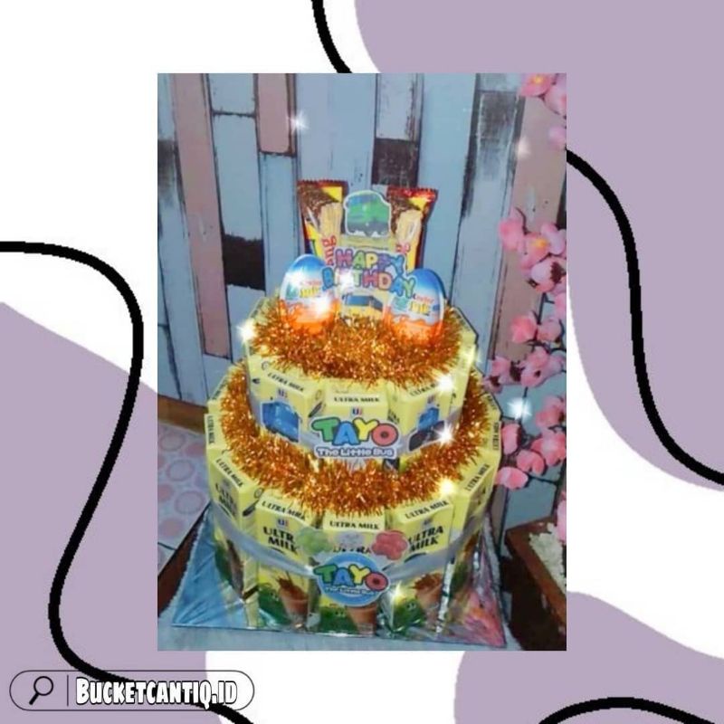 

KUE TART SNACK TOWER FULL SUSU / KUE ULANG TAHUN SNACK