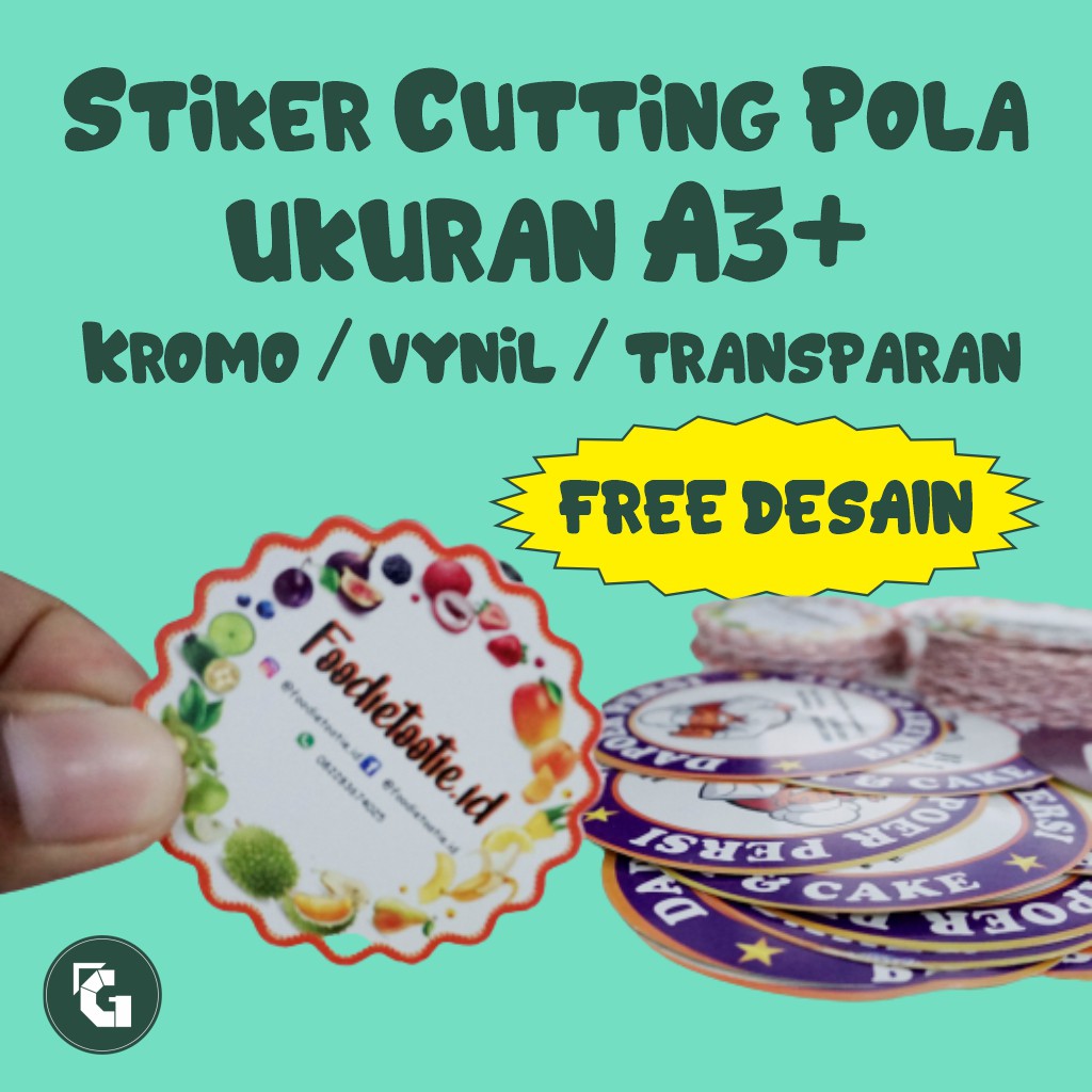 

STIKER LABEL KEMASAN / PRODUK ( POTONG / CUTTING POLA )