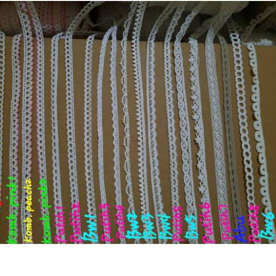 

【VPO】 Renda rajut 0.5cm sampai 1,5cm (rol) panjang 15y