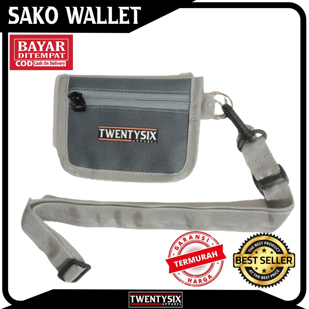 sako wallet wanita pria dompet kartu distro premium walet canvas bukan marka bisa cod warna ABU