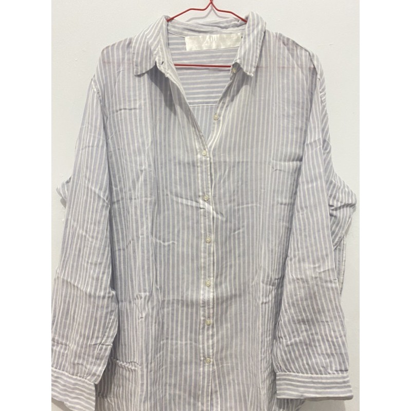 Preloved Sheer Top Kemeja Wanita Terawang