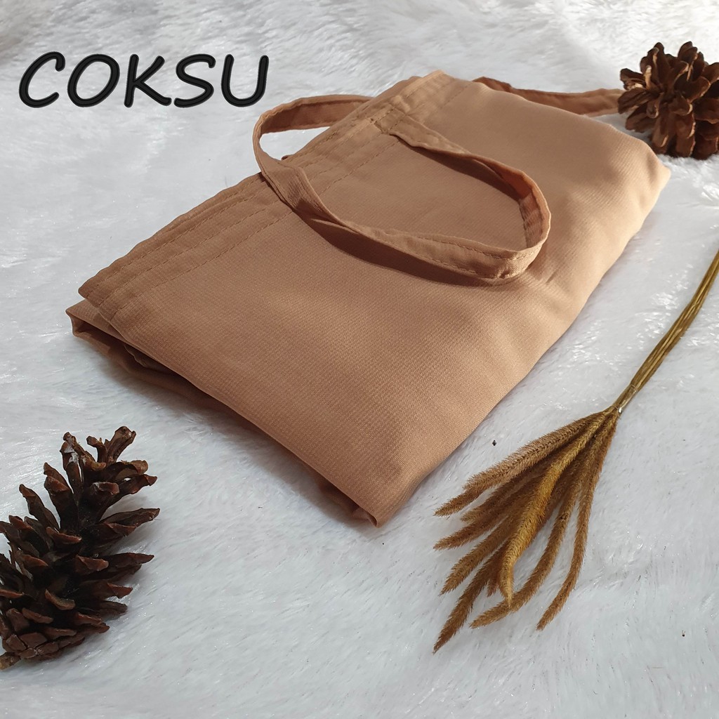 Khimar KAYLA Dua Layer Jumbo Nonped / Fine Katun Hijab Syari-coksu