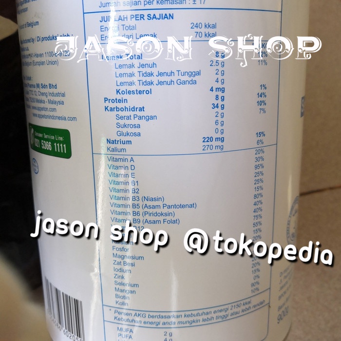 

Badanberat- Susu Appeton 60+ 900 Gram/Susu Appeton Dewasa 60+ 900 Gram -Penambah-Berat-Badan.