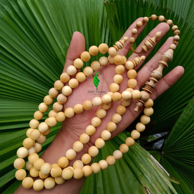 Tasbih Kayu Kemuning Gading Jumbo Super Size 12mm ORIGINAL!!