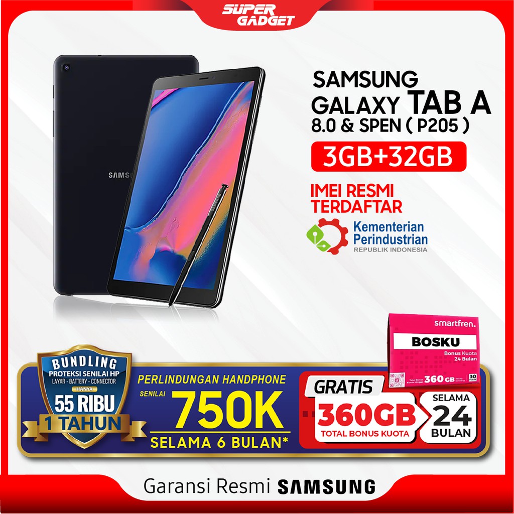Samsung Galaxy Tab A 8 2019 P205 A8 A 8 RAM 3 GB ROM 32 S Pen SPen 3/32