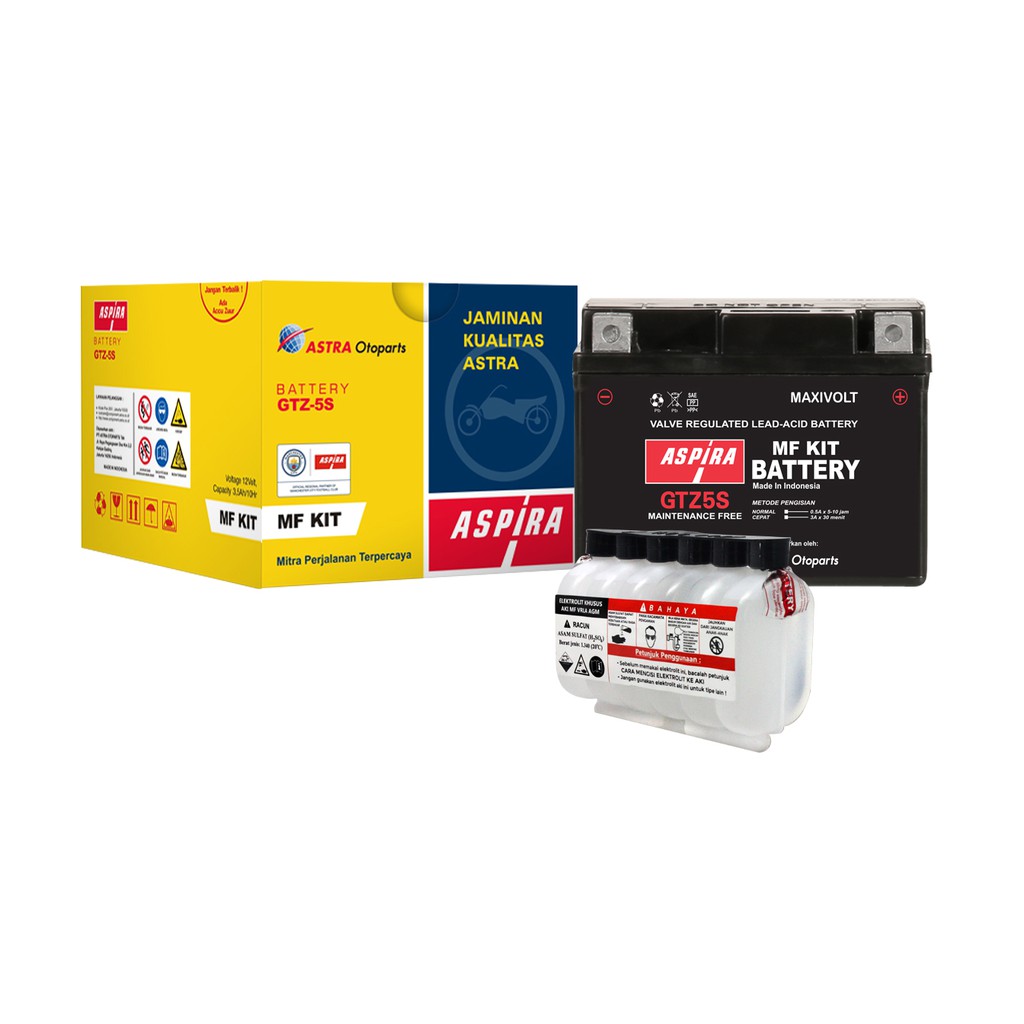 Aki ASPIRA GTZ5S MF KIT 3 5 Ah Battery 11 GTZ5S KIT Aki ASPIRA GTZ5S MF KIT 3 5 Ah Battery 11 GTZ5S KIT