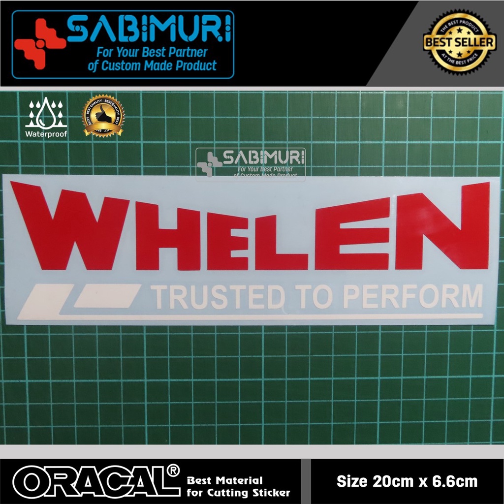 Cutting Sticker Whelen Trusted to Perform