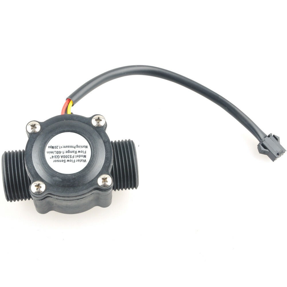 Water flow sensor Meter 3/4&quot;FS300A Control 1-60L/min 3/4 Inchi Arduino