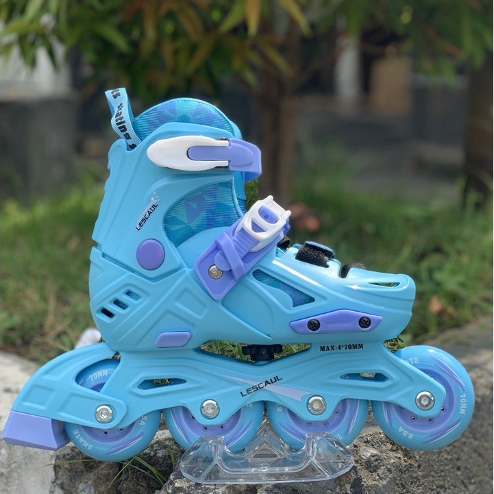 Sepatu Roda Anak Inline Skate Anak Lescaul Blue Bukan Cougar atau Lynx