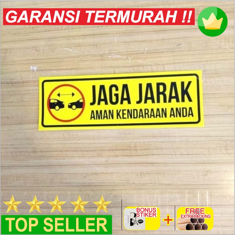 

Grosir SIGN STICKER K3 RAMBU SAFETY JAGA JARAK AMAN KENDARAAN ANDA 10X30CM - Stiker Keren