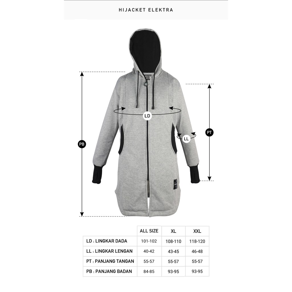 HIJACKET ELEKTRA | HIJAKET JAKET HIJAB PANJANG WANITA MUSLIMAH SYAR'I-4