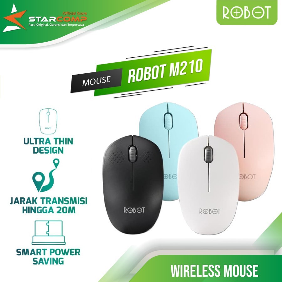 Mouse Wireless Robot M210 2.4G Optical Mouse Original M 210