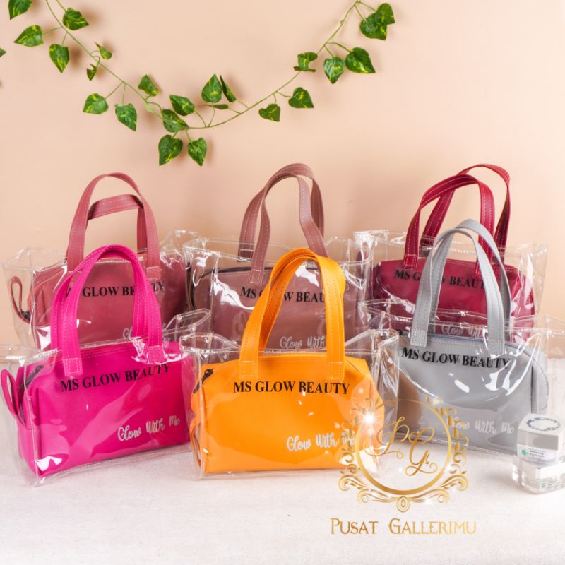 Tote Bag Set Ms Glow bisa custom merk lain Tas Ms Glow