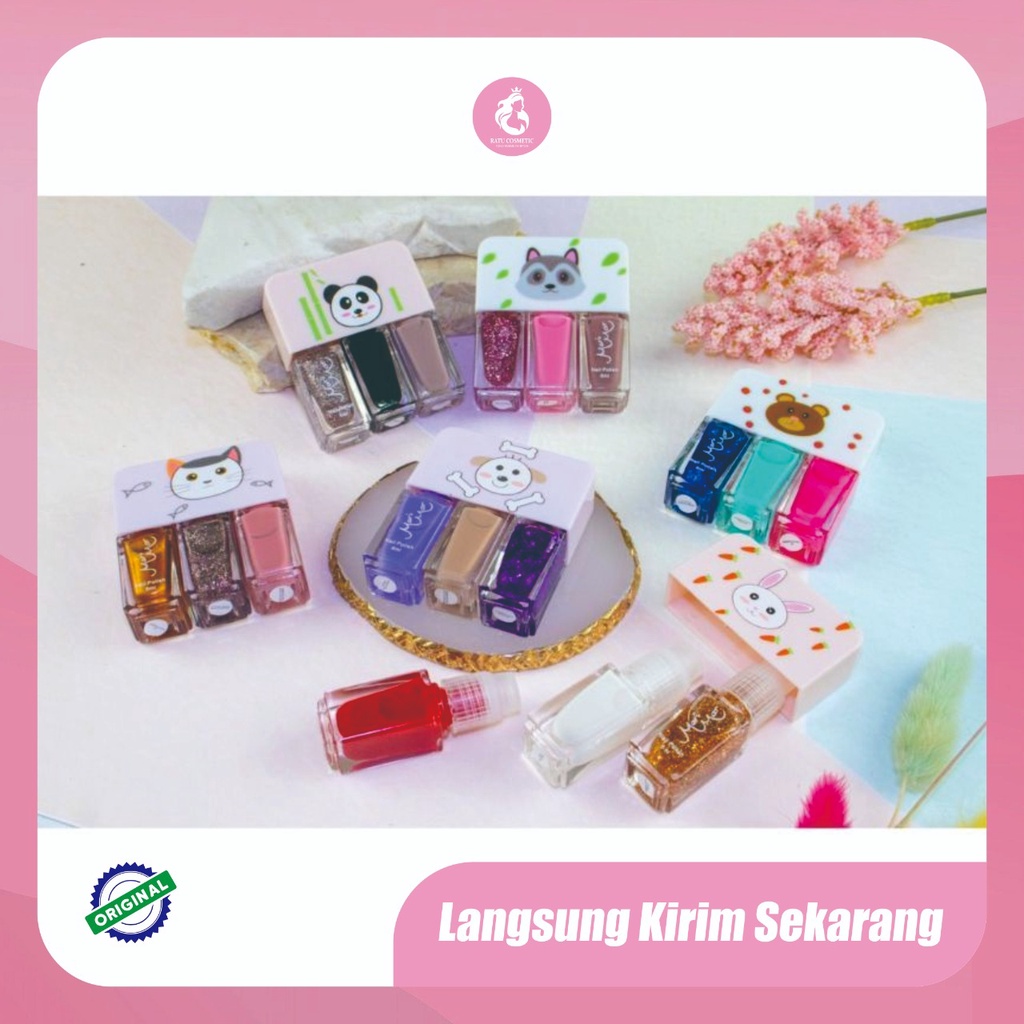 MARIMAR 3 IN 1 KUTEK NAIL POLISH 6 ML / CAT KUKU 3 WARNA