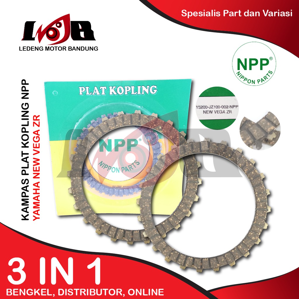 NPP Kampas Plat Kopling New Vega ZR Yamaha Clutch 2 Lembar