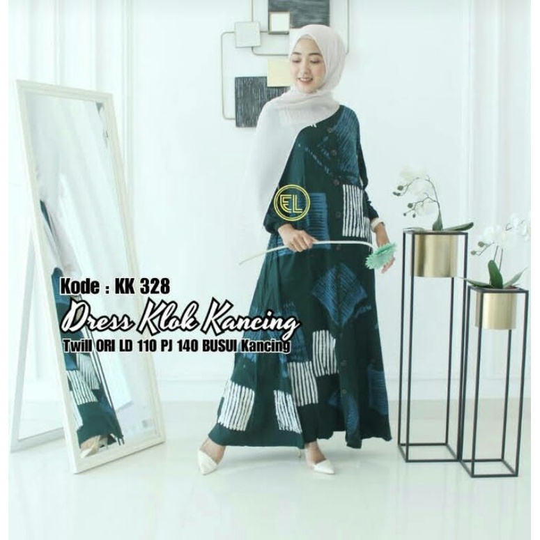 TWILL ORI ELZHAF/ TWILL PEKALONGAN / DRESS KLOK KANCING