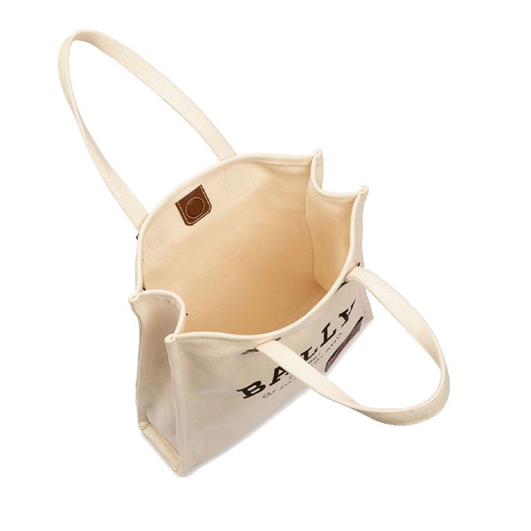 Bally Tote Canvas Bag Cowhide + Canvas Bag Large Capacity