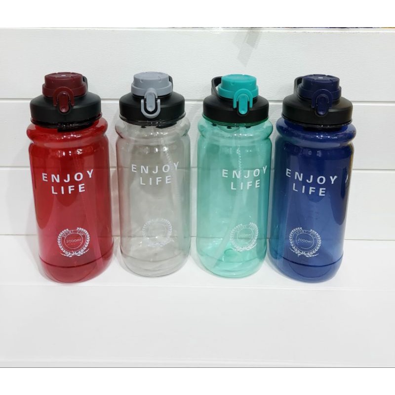 TERLARIS Botol Minum Sport Enjoy Life 2 Liter - Botol Minum Sports Cup Jumbo - Botol Minum Olahraga 