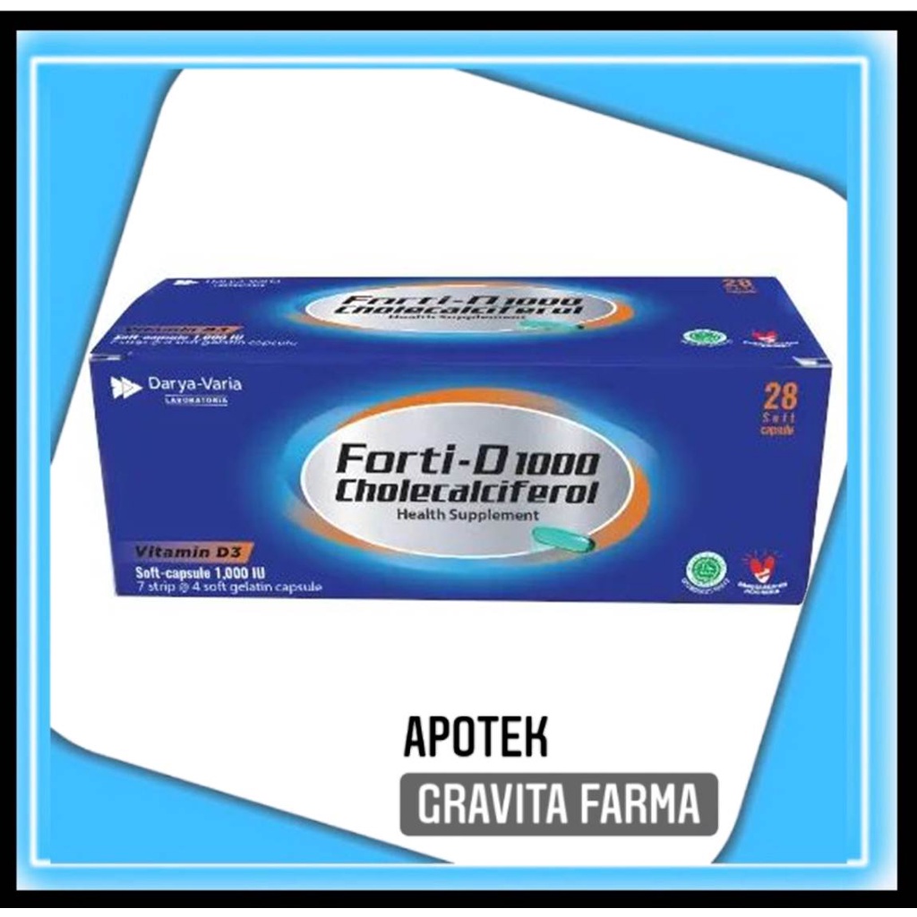 Forti D 1000 IU 4 kapsul lunak - vitamin D