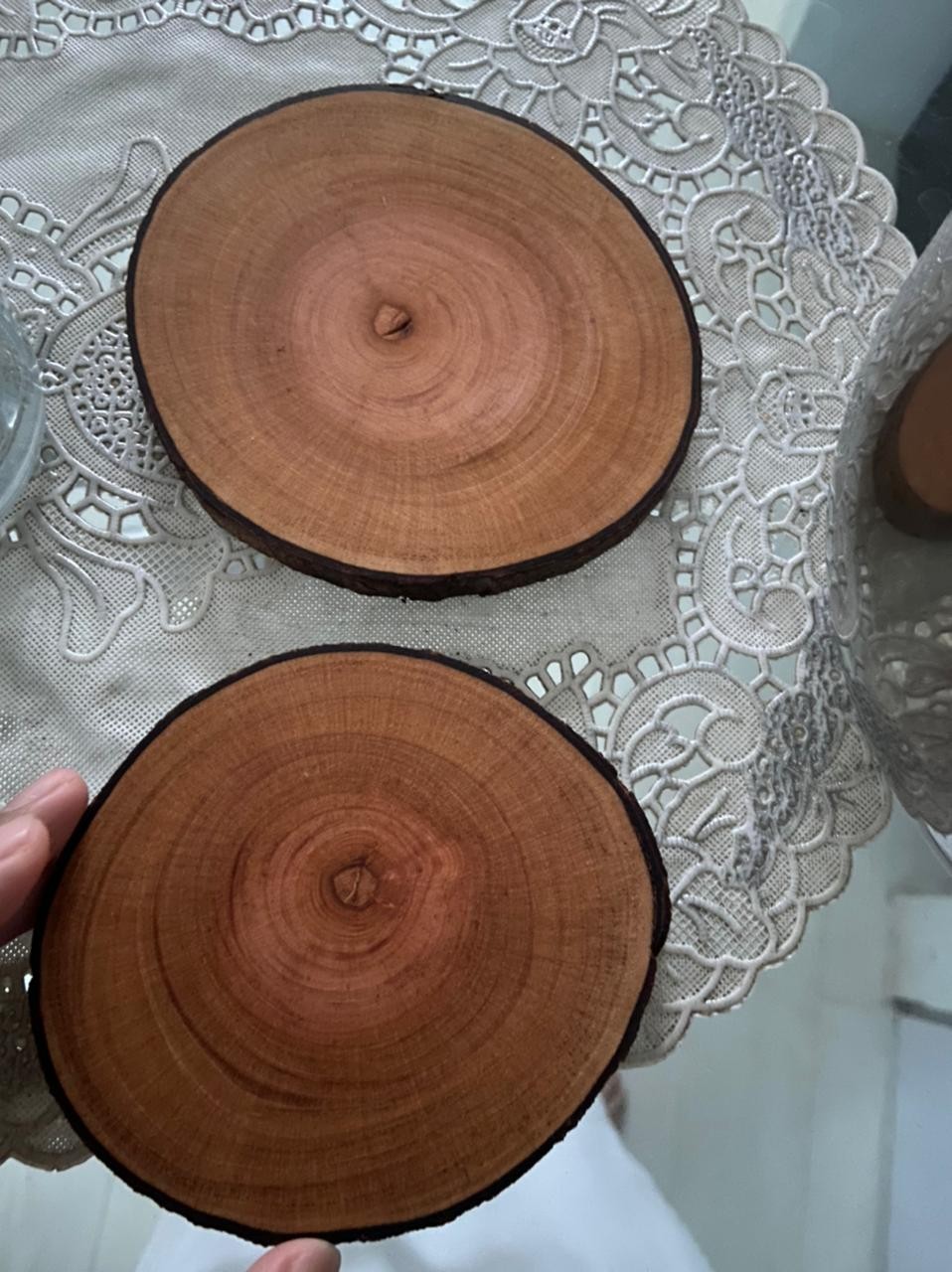 Dekornata Wooden Slice 10-14 Cm / Wood Slice/ Potongan Kayu Decor/alas Cangkir / Dekornata