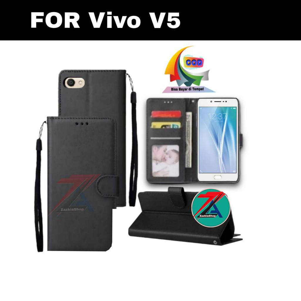 CASE FLIP CASE DOMPET KULIT FOR VIVO V5/V5s/V5 Lite CASING DOMPET-FLIP COVER LEATHER-SARUNG HP