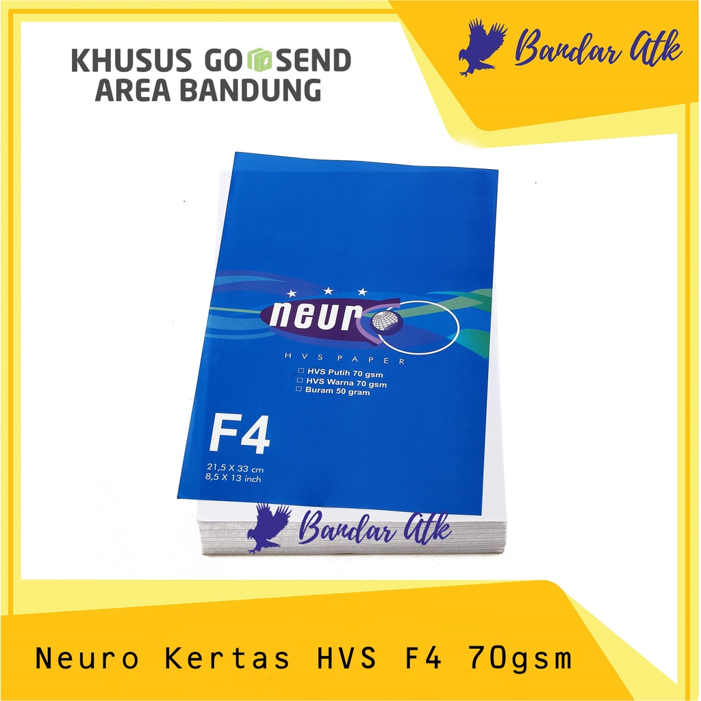 

KHUSUS GOSEND Kertas Fotokopi F4 70 Gram Neuro Kertas HVS F4 [1 PACK]