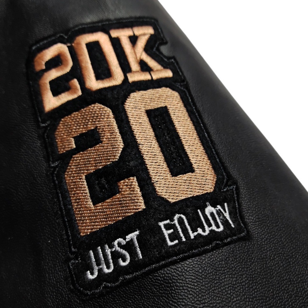 Jaket Varsity Baseball Unisex  The Tiger Black Full Bordier Original SLVHX