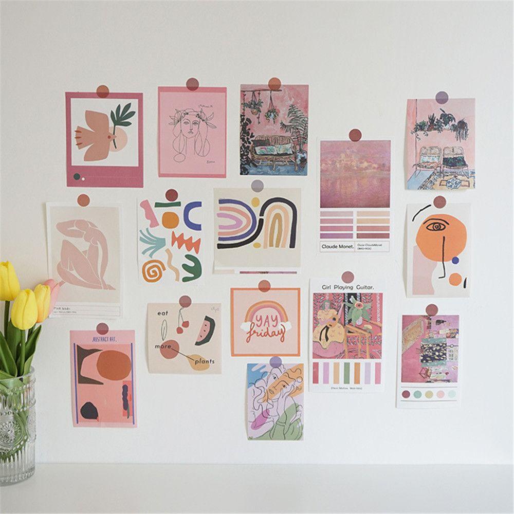 R-flower 30pcs/Set Kartu Pos Stiker Dinding Dekorasi Kamar DIY Dekorasi Kamar Tidur Foto Gambar Art