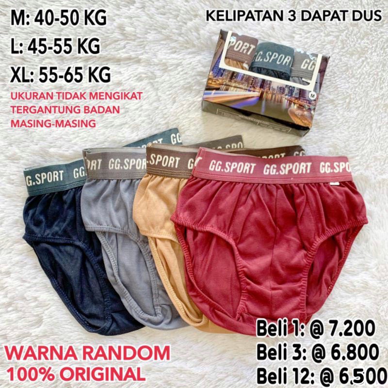 CD LAKI DEWASA GGSPORT BAN BESAR COWOK SEMPAK UNDERWEAR CELDAM BAGUS MURAH EKONOMIS HEMAT GROSIR