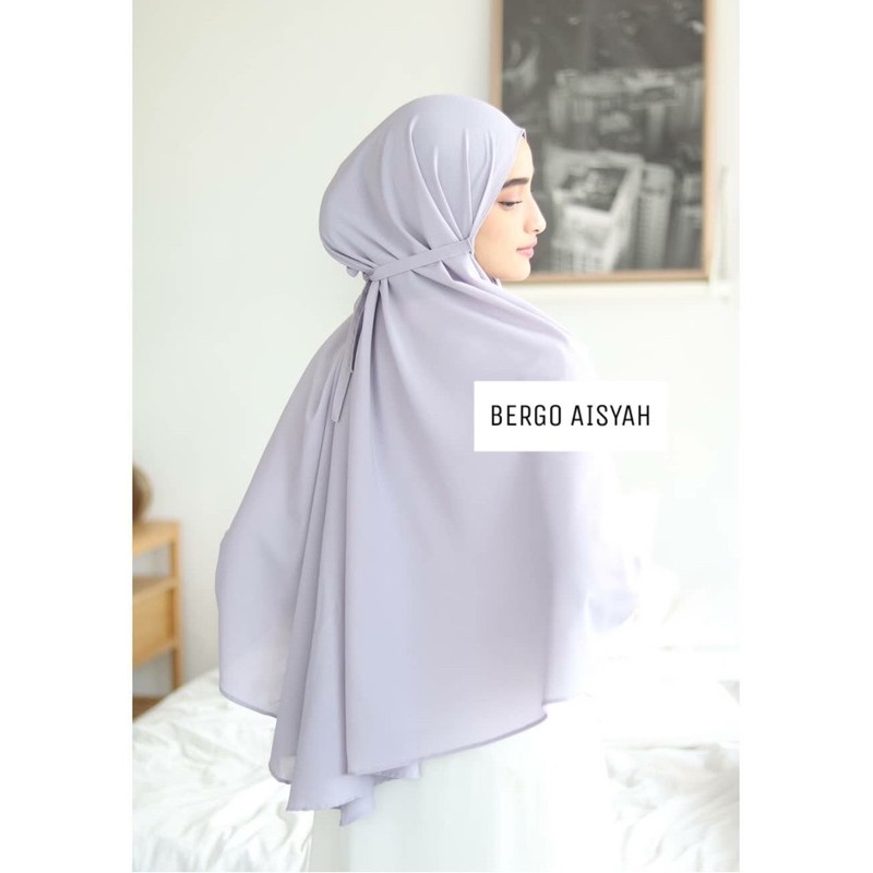 BERGO AISYAH JUMBO XL DIAMOND CREPE / HIJAB JILBAB INSTAN NON PED XL / BERGO MARYAM