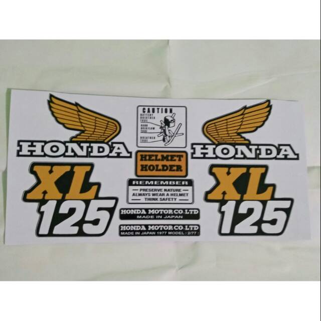 decals / striping honda xl 125e