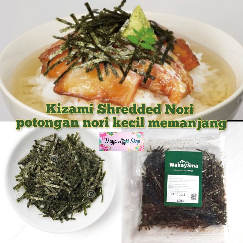 kizami shredded nori 5gr taburan nori mirip aonori rumput laut topping ramen takoyako mentai okonomiyaki seaweed cutting wakame takaokaya