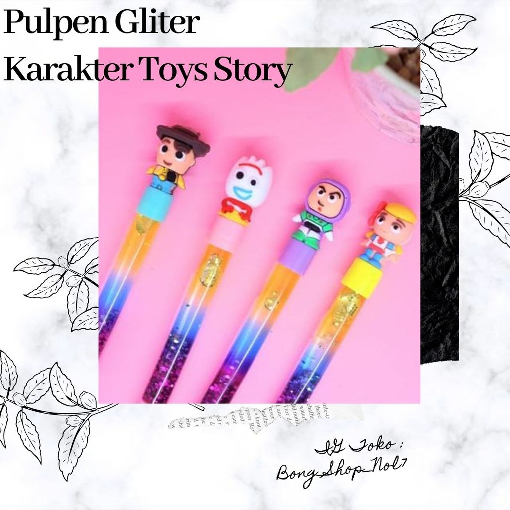 

Pulpen Unik Gliter Karakter Toys Story|Pen Gliter Toys Story|Pen Murah