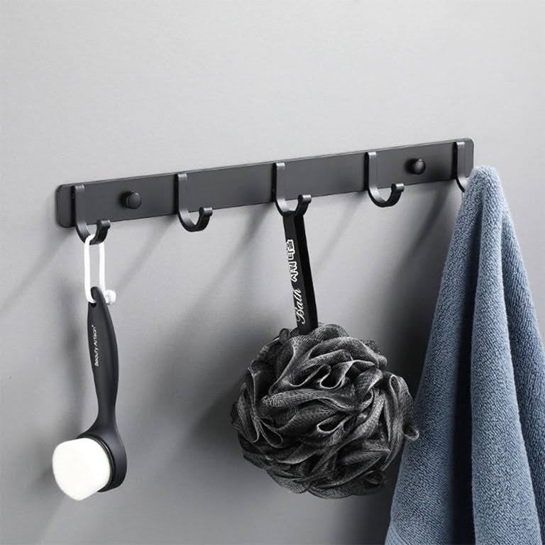 Rak Gantungan Dinding Gantung Handuk Baju Serbaguna Elegan Kamar Mandi Peralatan Dapur Aluminium Wall Hooks