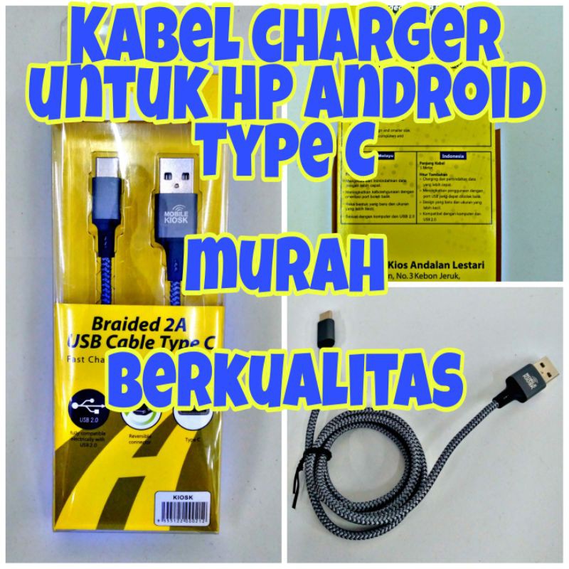 kabel data / kabel charger / kabel hp type c / kabel ces / mobile kiosk