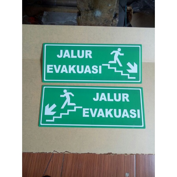 

Acrylic petunjuk jalur evakuasi 10x29cm