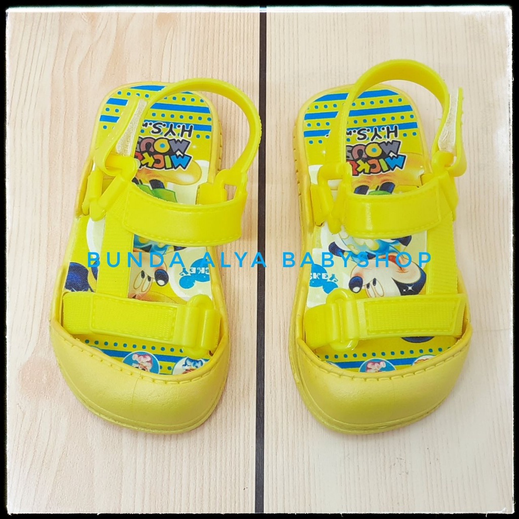 Sendal Anak Laki Laki Umur 9 Bulan 1 2 3 4 5 Tahun KUNING Anti Licin Motif Kartun Alas Karet Sepatu Sandal Anak Cowok Elastis Lucu Nyaman DIpakai